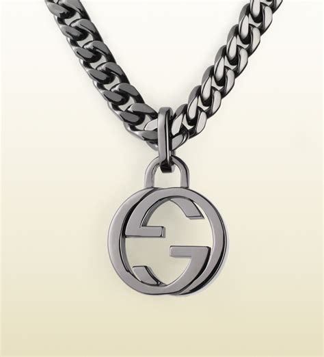 gucci interlocking g charm|interlocking g necklace in silver.